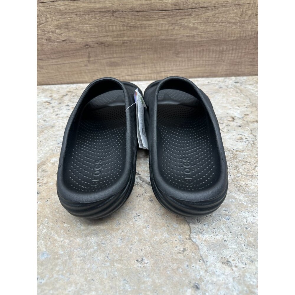 Crocs Sandals Unisex Size M 10 W 12 Black Mellow Tide Recovery Slides 210333-001 - Picture 4 of 11